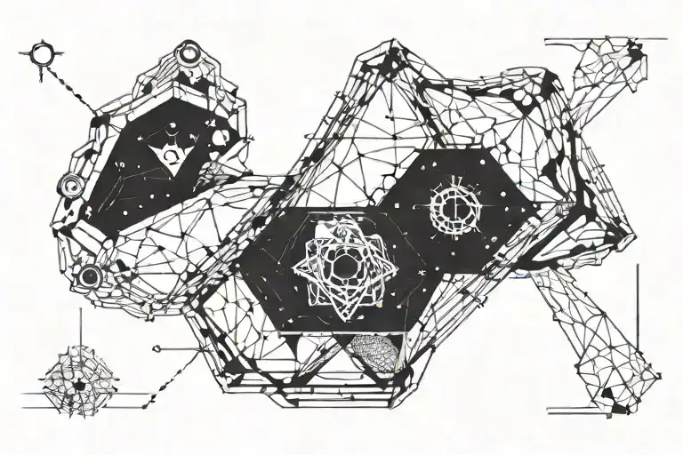 milky way and asteroid tattoo design idea