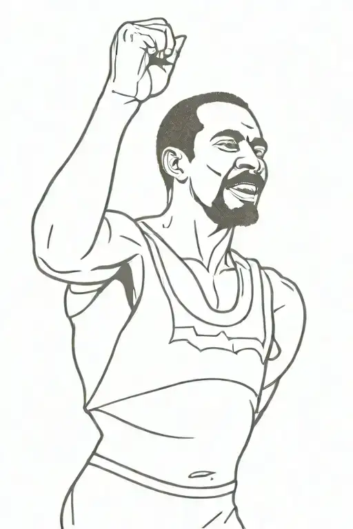 athlete high fist tommie smith tattoo design idea
