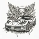 Corvette tattoo design idea