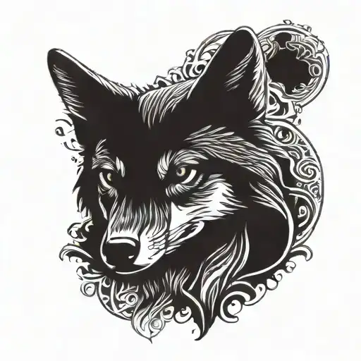 coyote tattoo design idea