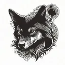 coyote tattoo design idea