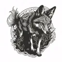 coyote tattoo design idea