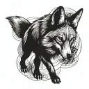 coyote tattoo design idea