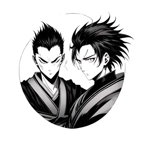 gojo vs sukuna domain expansion jujutsu kaisen tattoo design idea