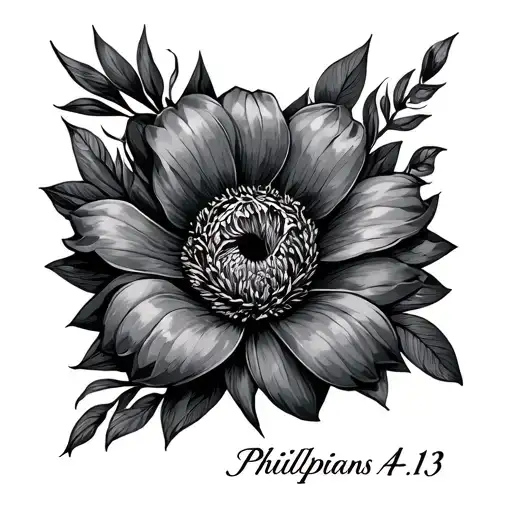 Philippians 4 13 tattoo design idea
