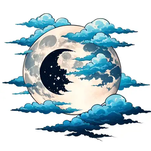 lune style akatsuki clouds tattoo design idea
