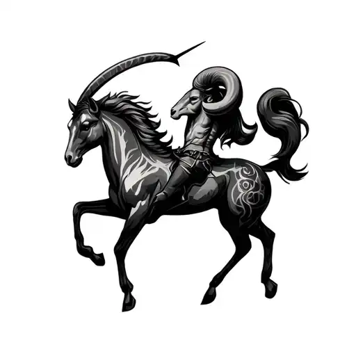 Sagittarius and Aries combination tattoo tattoo design idea