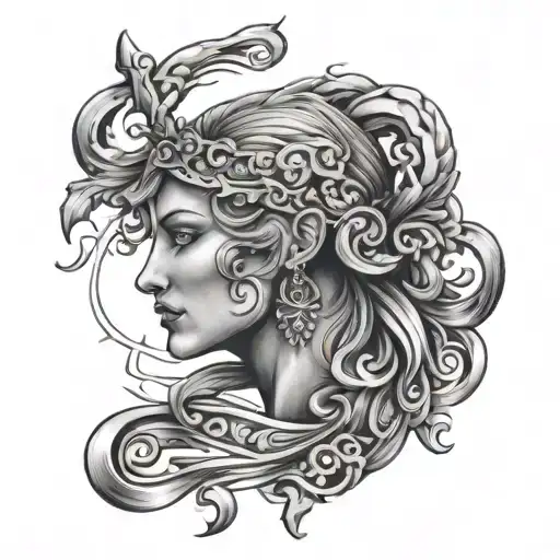 strength and honor tattoo design idea