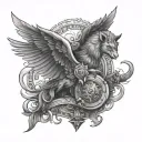 strength and honor tattoo design idea
