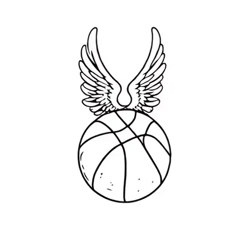 "22" basketball with wings tattoo design idea