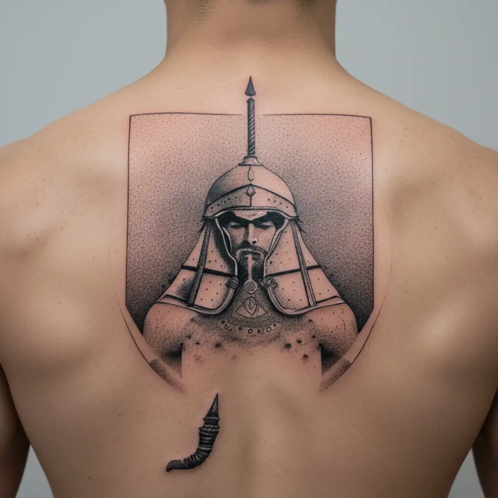 Iranian gladiator tattoo design idea