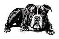 pit bull tattoo design idea