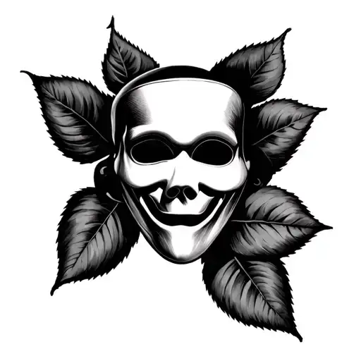 andrew lloyd webbers phantom of the opera mask with rose  tattoo design idea