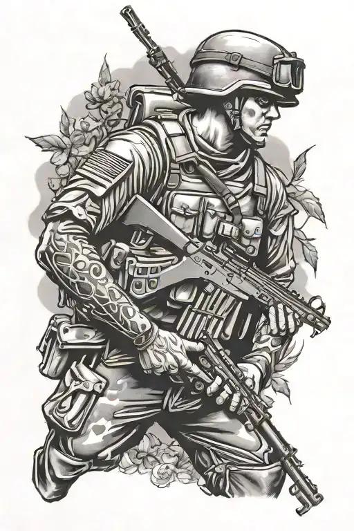 Fallen Soldier memorial tattoo tattoo design idea