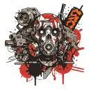 Borderlands 2 Pyscho tattoo design idea