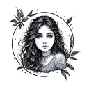 Isla daughter tattoo design idea