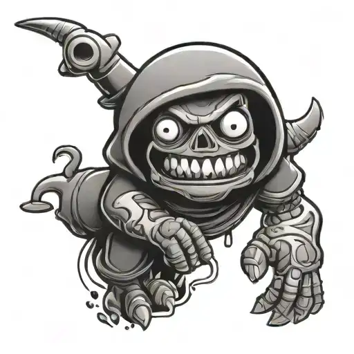 Cartoon tattoo design idea