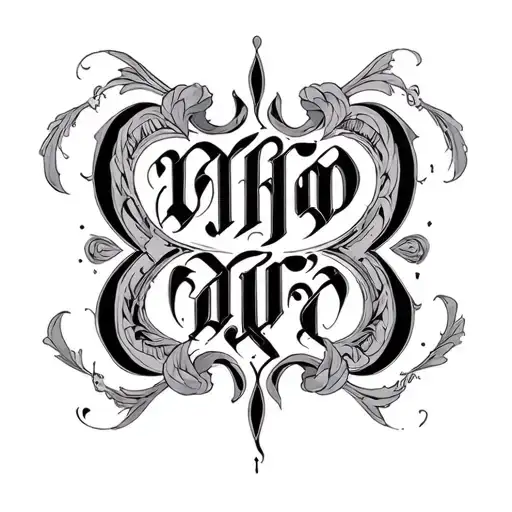 Two Word Ambigram Generator tattoo design idea