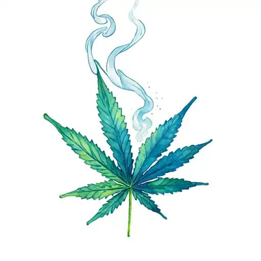 Chucky and Tiffany valentine smoking weed tattoo design idea