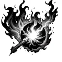 Fireball tattoo design idea