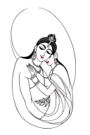 Radha Krishna tattoo design idea