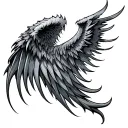 demonic wing tattoo design idea