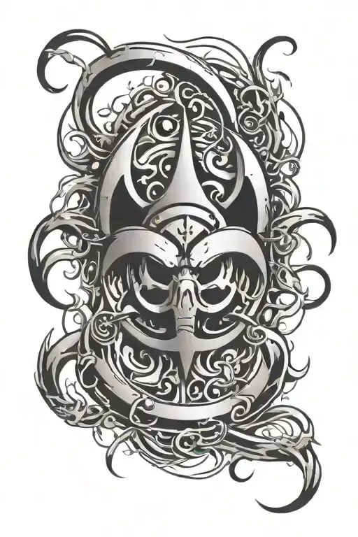 Biohazard symbol tattoo design idea