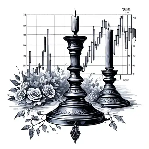 a Candlestick stock chart tattoo design idea