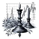 a Candlestick stock chart tattoo design idea