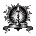 a Candlestick stock chart tattoo design idea