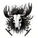 Moose Skull tattoo design idea