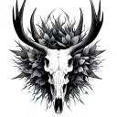 Moose Skull tattoo design idea