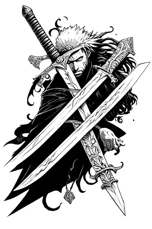 Zoro's three swords tattoo design idea