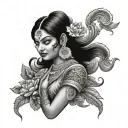 soni devi randi tattoo design idea