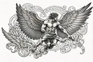 Icarus falling tattoo design idea