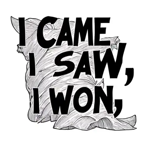 I came, I saw, I won tattoo design idea