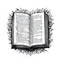 Open Bible tattoo design idea