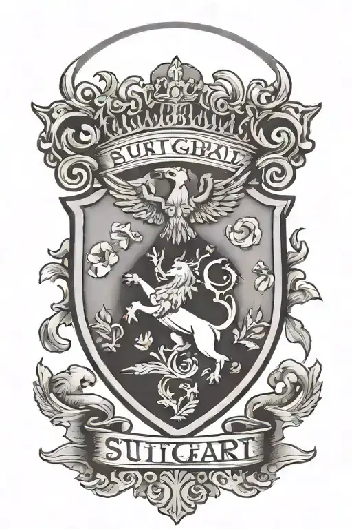 Stuttgart logo in the middle  tattoo design idea