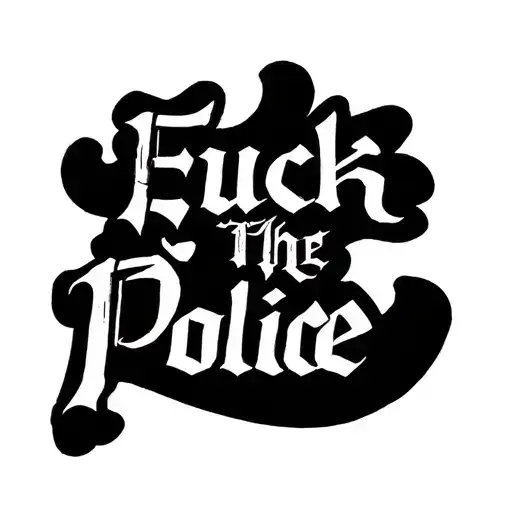 "Fuck The Police" urban tattoo design idea