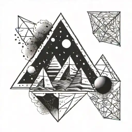 Orion's Belt Pyramids of Gise tattoo design idea