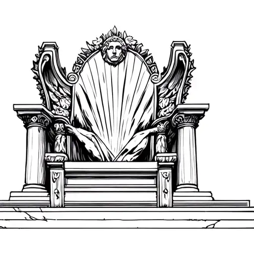 parthenon throne tattoo design idea