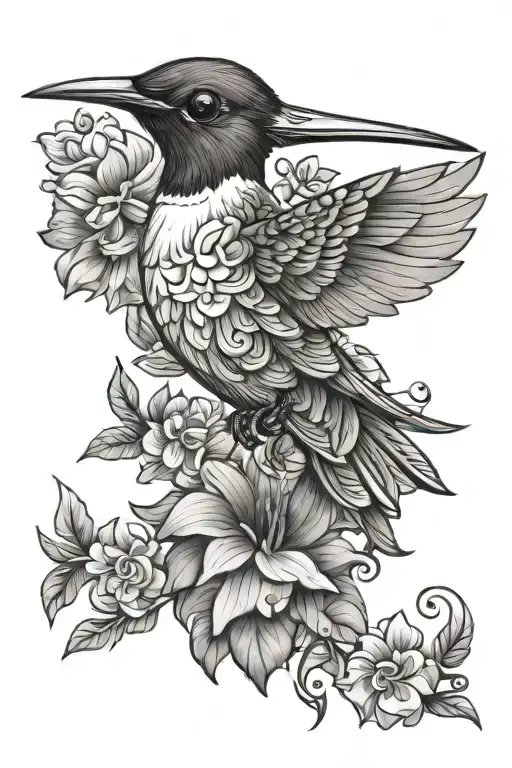 peruvian colibri tattoo design idea