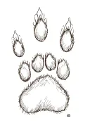 pet paw print tattoo design idea