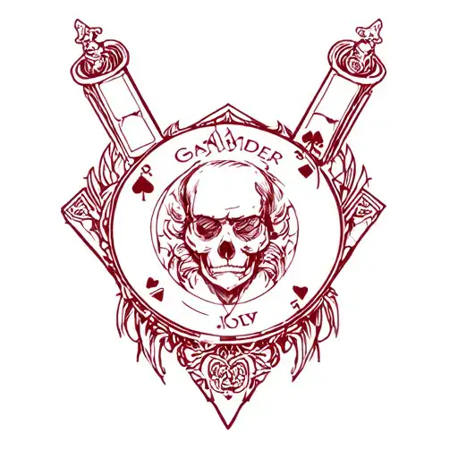 gambler tattoo design idea