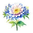 chrysanthemum and hyacinth flower tattoo tattoo design idea