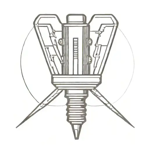 glowing spark plug tattoo design idea