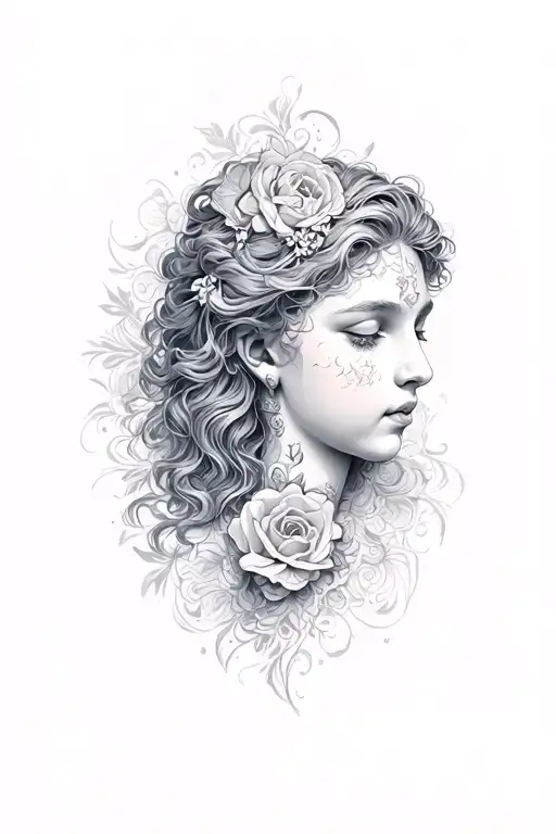 eros & psyche tattoo design idea