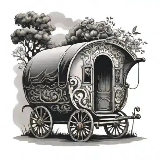 Gypsy Caravan tattoo design idea