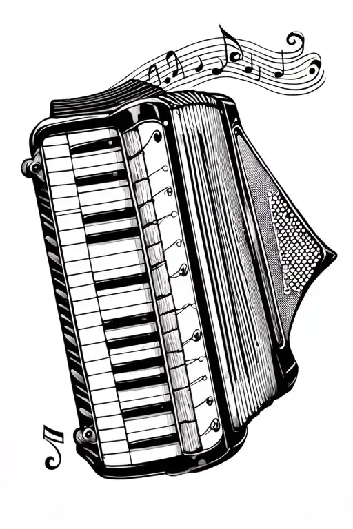accordion music soft tattoo tattoo design idea