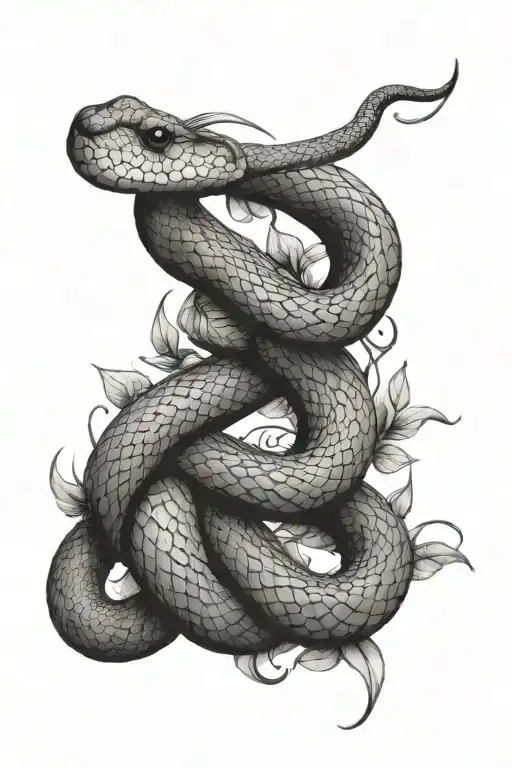 dainty spine snake tattoo tattoo design idea